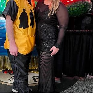 Black sequin dress